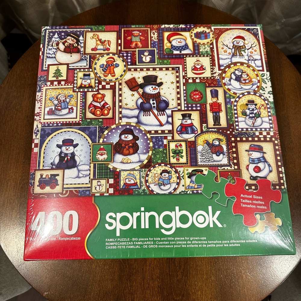 Springbok 400-Piece “Snowman Days” Puzzle - Colorful Winter Fun
